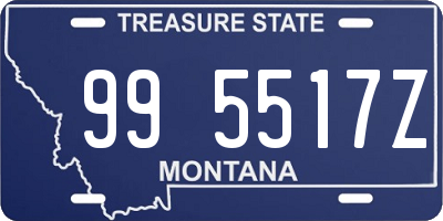 MT license plate 995517Z