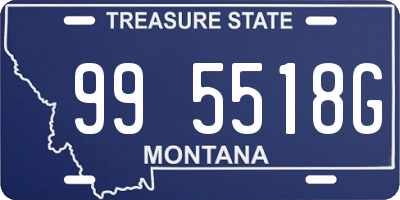 MT license plate 995518G