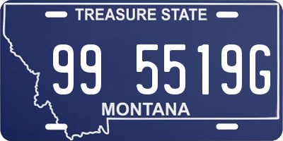 MT license plate 995519G