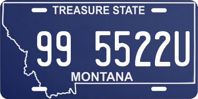 MT license plate 995522U