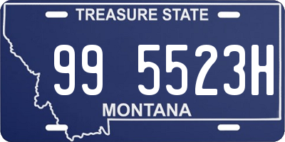 MT license plate 995523H