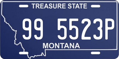 MT license plate 995523P