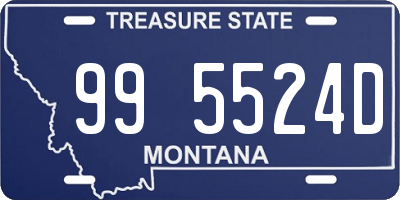 MT license plate 995524D