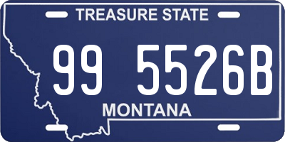 MT license plate 995526B