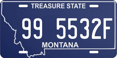 MT license plate 995532F