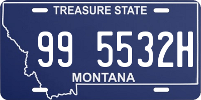 MT license plate 995532H