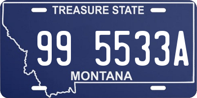 MT license plate 995533A