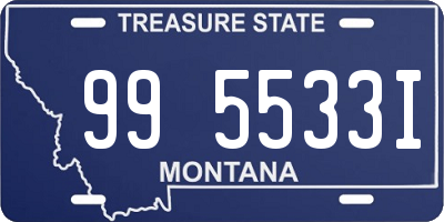 MT license plate 995533I