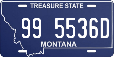 MT license plate 995536D