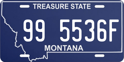 MT license plate 995536F