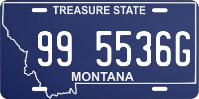 MT license plate 995536G