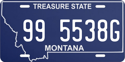 MT license plate 995538G