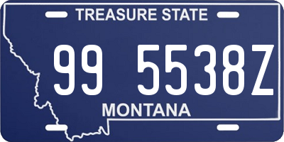 MT license plate 995538Z