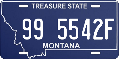 MT license plate 995542F