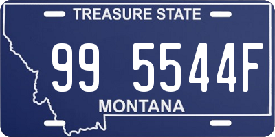 MT license plate 995544F