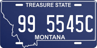 MT license plate 995545C