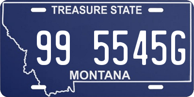 MT license plate 995545G