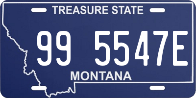 MT license plate 995547E