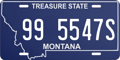 MT license plate 995547S