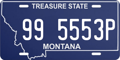 MT license plate 995553P