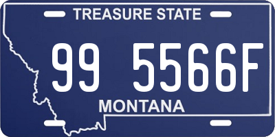 MT license plate 995566F