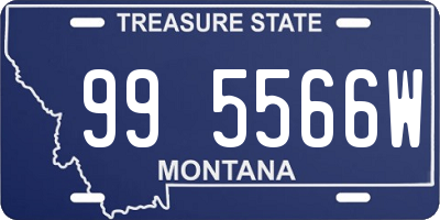 MT license plate 995566W