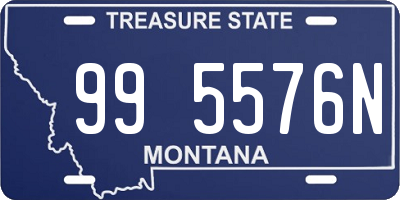 MT license plate 995576N