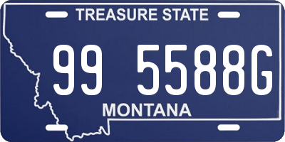 MT license plate 995588G