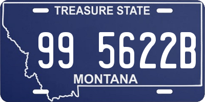 MT license plate 995622B