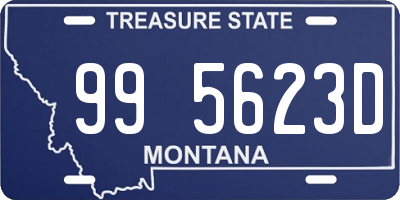 MT license plate 995623D