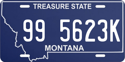 MT license plate 995623K