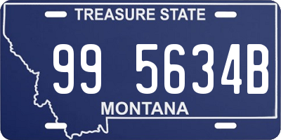 MT license plate 995634B
