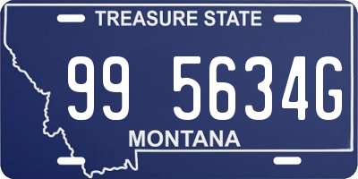 MT license plate 995634G