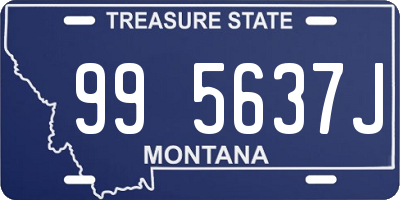 MT license plate 995637J