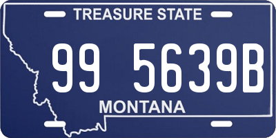 MT license plate 995639B