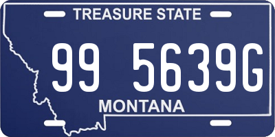 MT license plate 995639G