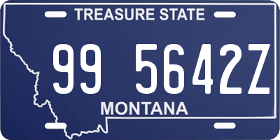 MT license plate 995642Z