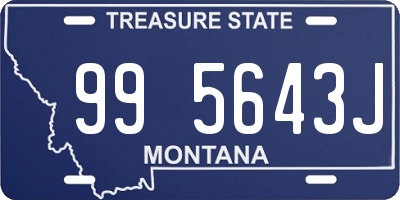 MT license plate 995643J