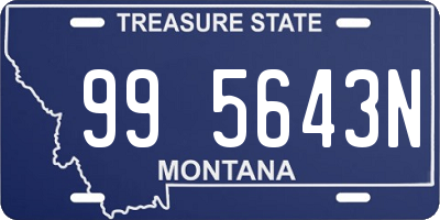 MT license plate 995643N