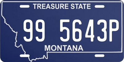 MT license plate 995643P