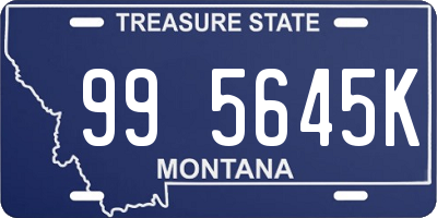 MT license plate 995645K