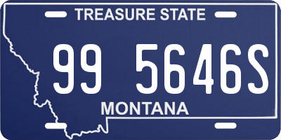 MT license plate 995646S