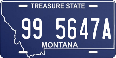 MT license plate 995647A