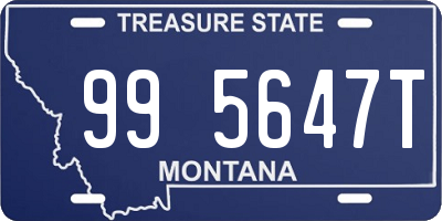 MT license plate 995647T