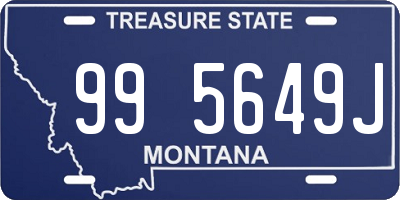 MT license plate 995649J