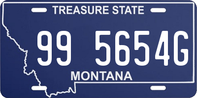 MT license plate 995654G