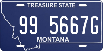 MT license plate 995667G