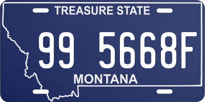 MT license plate 995668F