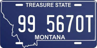 MT license plate 995670T