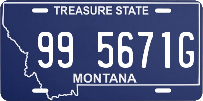 MT license plate 995671G